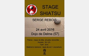 Stage Shiatsu le 24/04/2016
