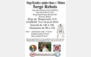 Stage Kyusho Serge Rebois à Roquevair